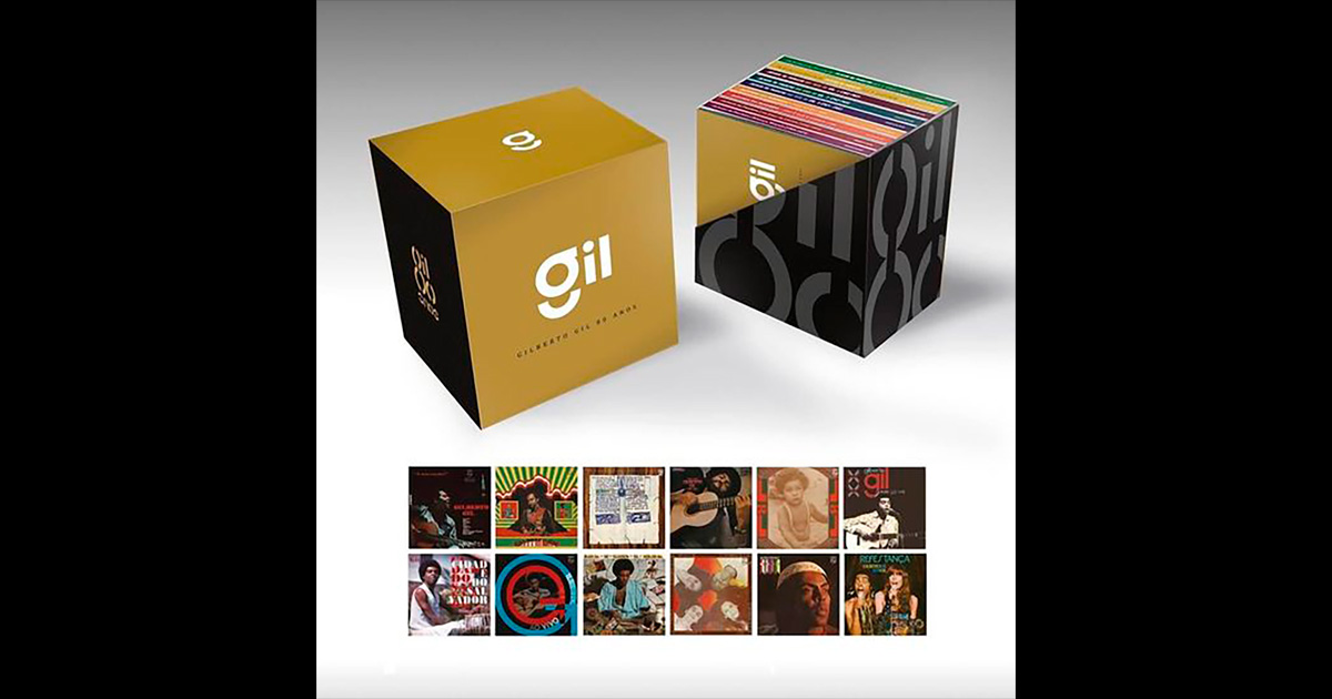 Box Gilberto Gil 80 Anos chega com 12 CDs clássicos do início da carreira do artista